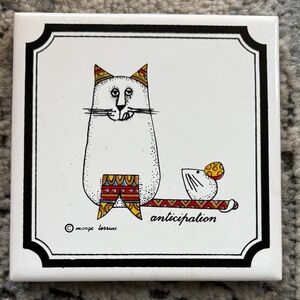 Marge Levine anticipation Cat Decorative Tile trivet